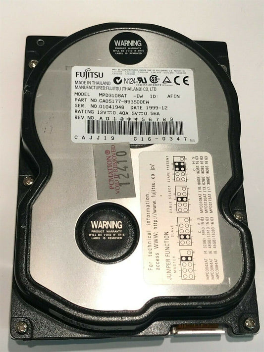 FUJITSU MPD3108AT -EW 10.8GB IDE HARD DRIVE CAO5177-B93500EW aa5fe16
