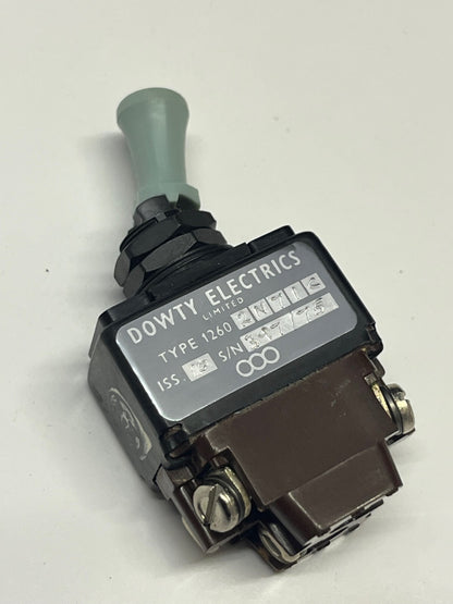 MILITARY SPEC DOWTY SAFETY LOCKING TOGGLE SWITCH DPDT 1260-2N71C fd1E20
