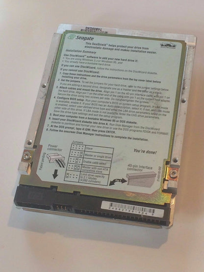 SEAGATE ST33210A 9L4001-301 FIRMWARE 1.70 IDE HARD DRIVE 3.2GB aa4bb3