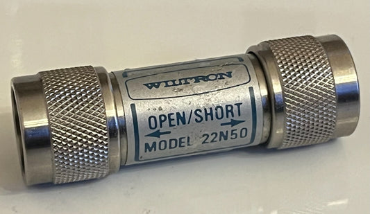 WILTRON / ANRITSU 22N50 18GHz N TYPE MALE OPEN / SHORT RF ADAPTER fba10a88