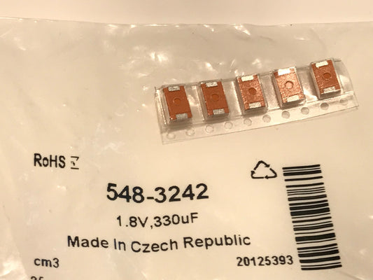 330UF 1.8V SURFACE MOUNT NIOBIUM CAPACITOR (x5) RS 548-3242 bda38