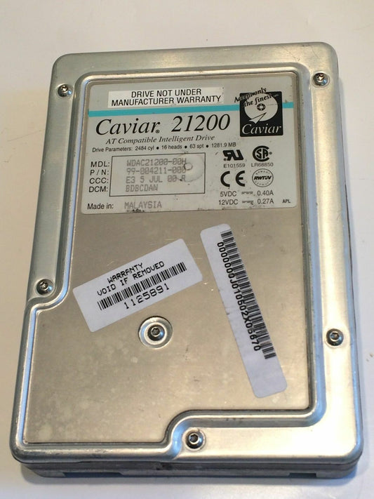 WESTERN DIGITAL CAVIAR 21200 IDE HARD DRIVE 1.2Gb aa4ca14