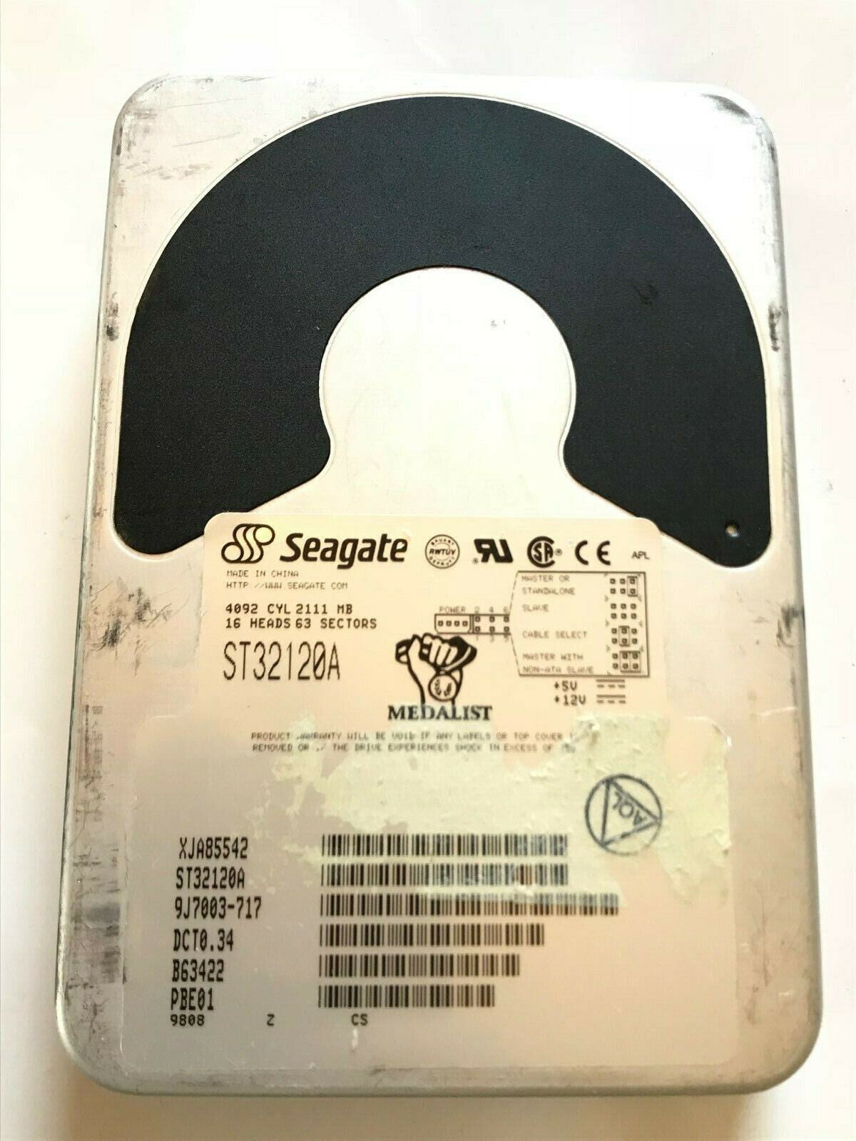 SEAGATE ST32120A 9J7003-717 FIRMWARE DCT0.34 IDE HARD DRIVE 2.1GB aa4ac18C