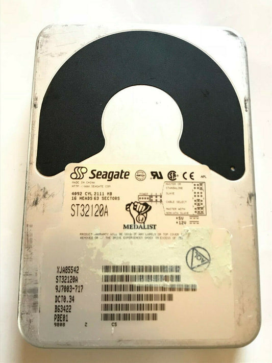 SEAGATE ST32120A 9J7003-717 FIRMWARE DCT0.34 IDE HARD DRIVE 2.1GB aa4ac18C