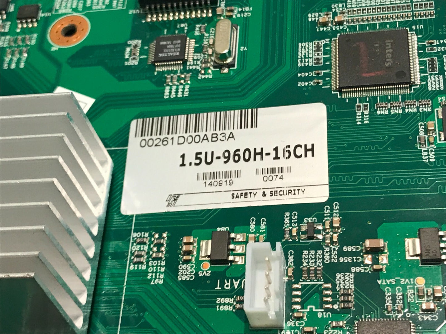 MAIN CARD PCB FOR 960H 16 CHANNEL VIDEO / AUDIO RECORDER ae1v10