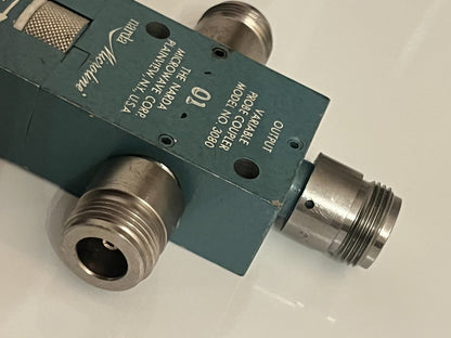 NARDA 3080 VARIABLE COAXIAL COUPLER 10dB TO 40dB 1 - 12.4GHz FBA10A97