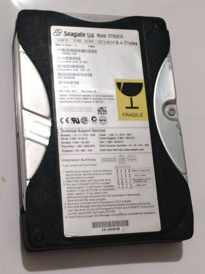 SEAGATE ST38421A 9M9004-304 FIRMWARE 8.01 IDE HARD DRIVE 8.4GB aa4bd1a
