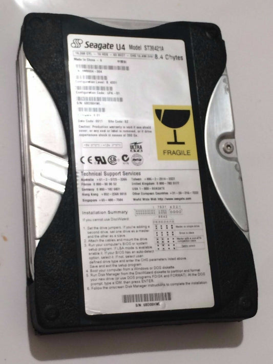 SEAGATE ST38421A 9M9004-304 FIRMWARE 8.01 IDE HARD DRIVE 8.4GB aa4bd1a