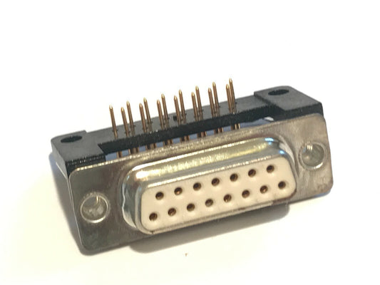 15 WAY FILTERED D TYPE FEMALE RIGHT ANGLE CONNECTOR CINCH PREMIUM QUALITY ad1f12