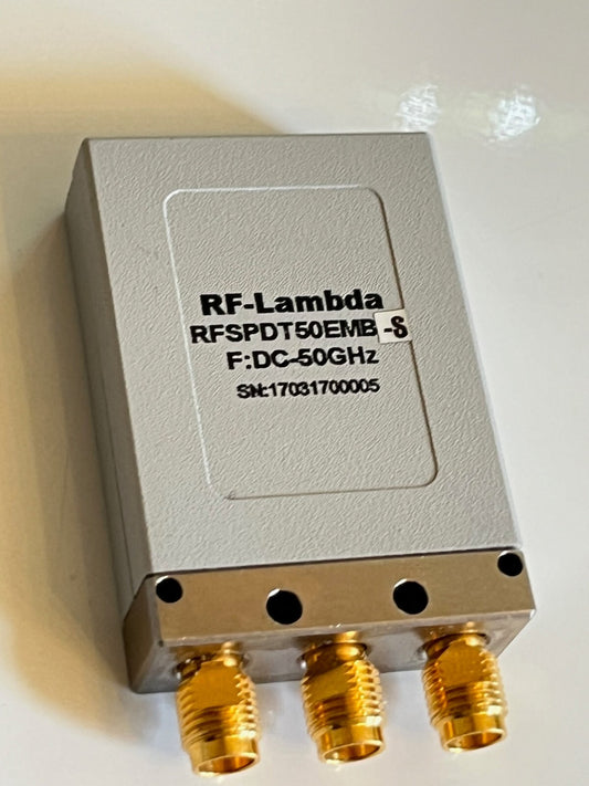 RF-LAMBDA RFSPDT50EMB-S COAXIAL RELAY SWITCH 2.4MM 50GHz 24Vdc SPDT AE1W7