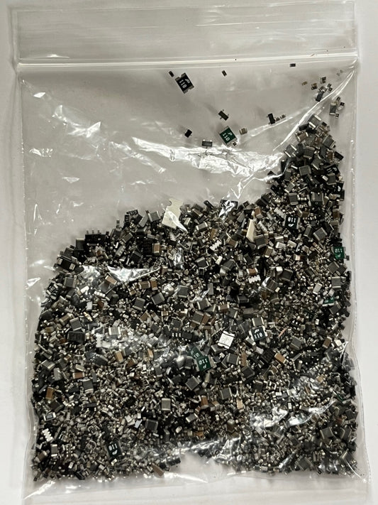 BAG 75g OF CAPACITORS, SEMICONDUCTORS SCRAP PRECIOUS METAL RECLAIM fd2k23