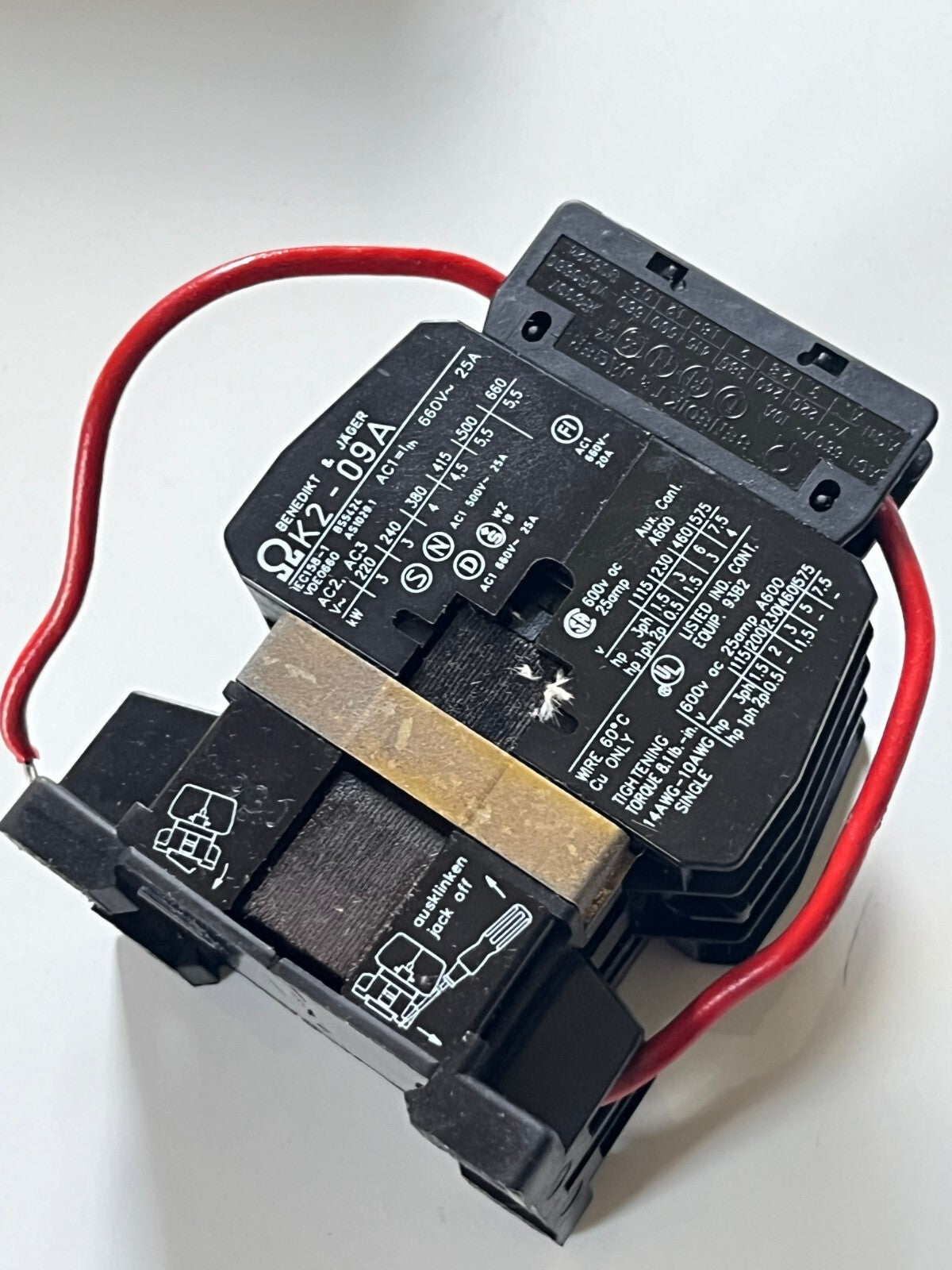 BENEDIKT & JAGER K2-09A00 CONTACTOR 24VDC 4 POLE 25A K2-09A fd2H11