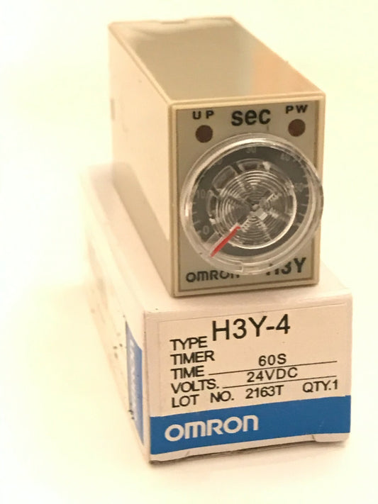 H3Y-4 24V DC MINIATURE PLUG IN TIMER 14 PIN 2 - 60 SECONDS 4 POLE 4PCO ad2G12
