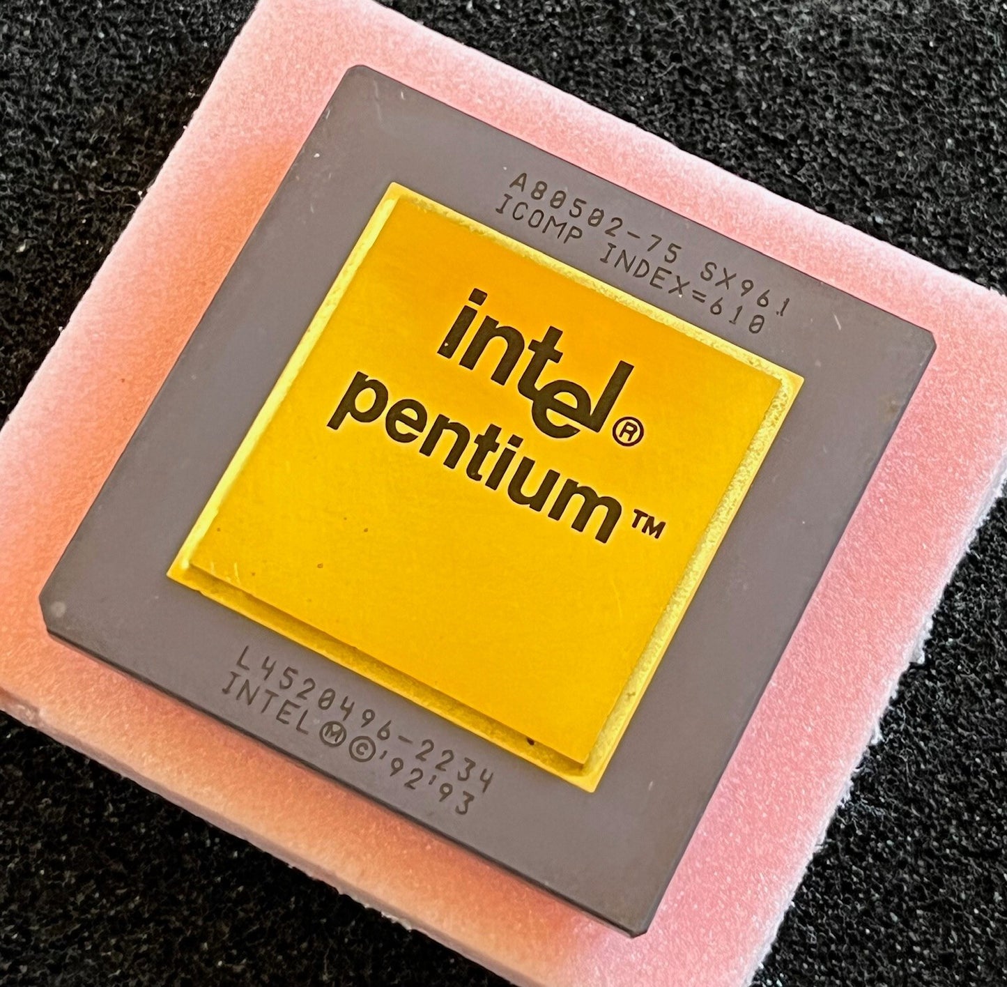 INTEL A80502-75 SX961 SOCKET 4 COLLECTIBLE PENTIUM PROCESSOR fbb15A11