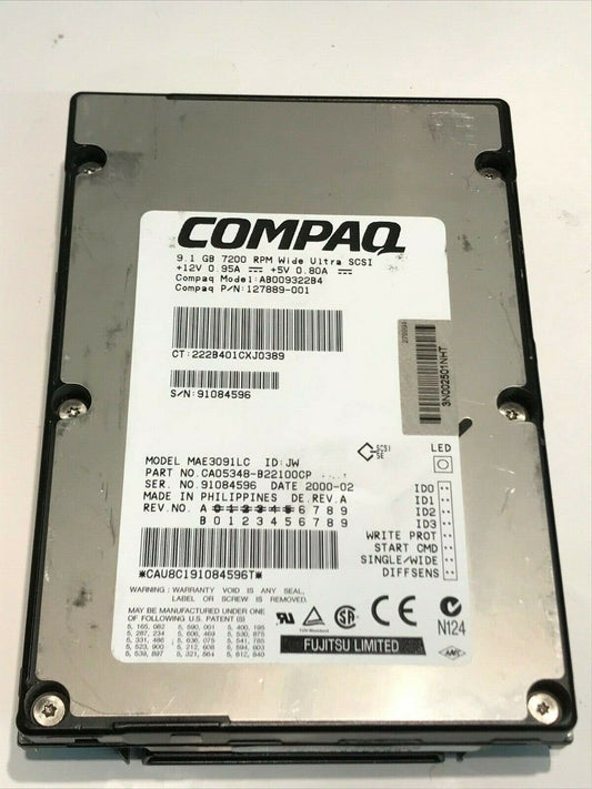 FUJITSU MAE3091LC 9.1GB SCSI 2 WIDE HARD DRIVE CAO5348-B22100CP aa5hd2