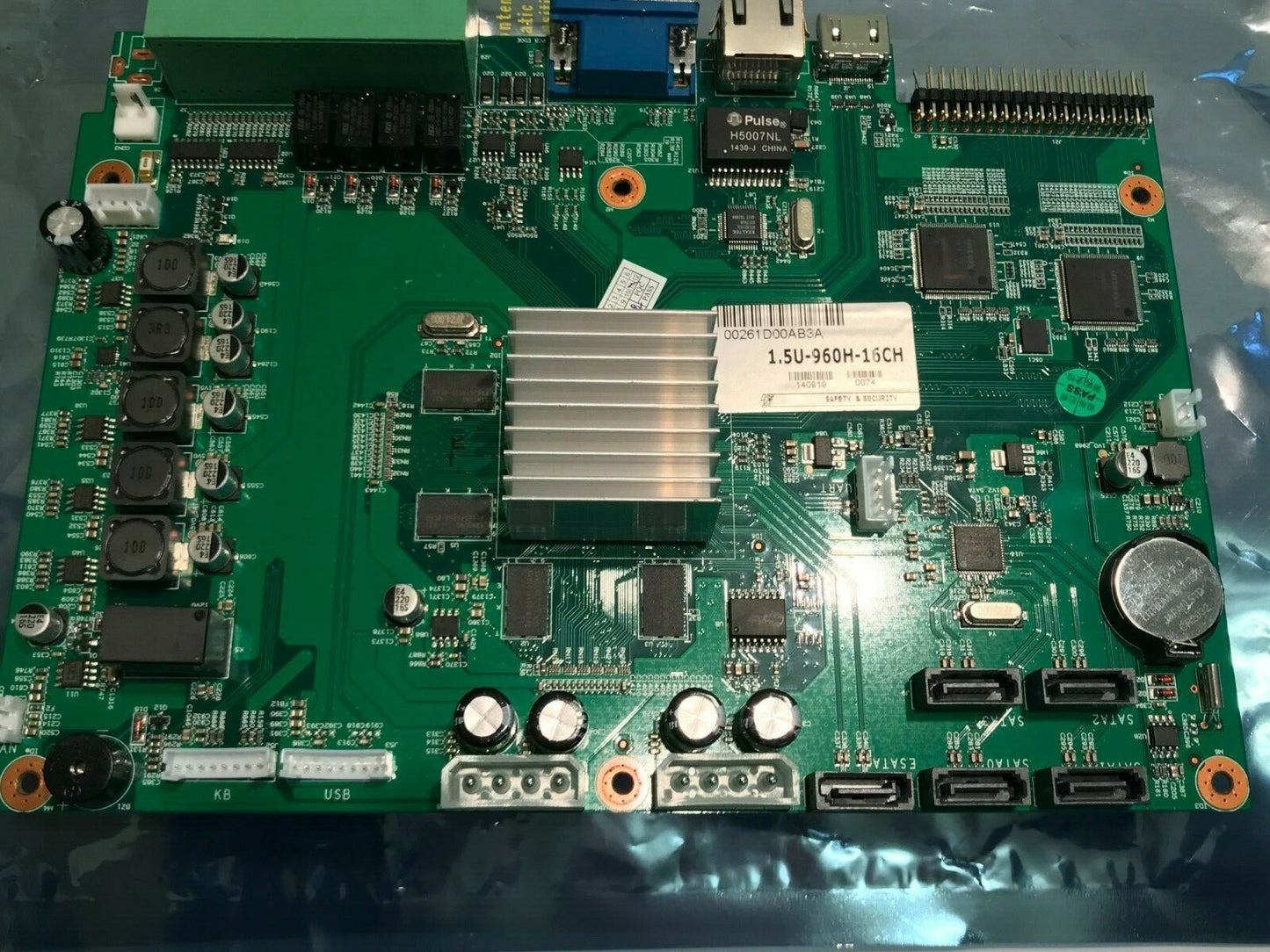 MAIN CARD PCB FOR 960H 16 CHANNEL VIDEO / AUDIO RECORDER ae1v10