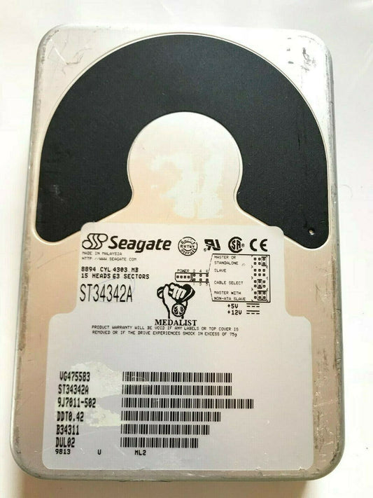 SEAGATE ST34342A 9J7011-502 FIRMWARE DDT0.42 IDE HARD DRIVE 4.3GB aa4ac18