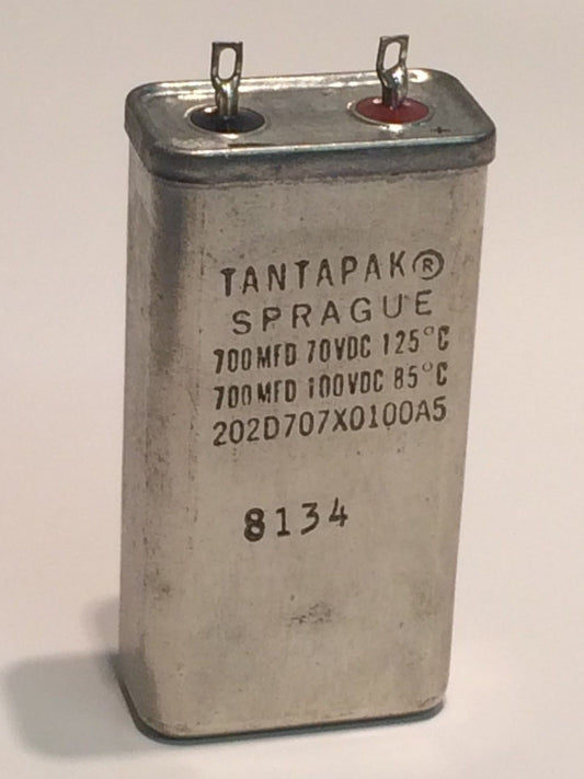 SPRAGUE TANTAPAK TANTALUM CAPACITOR 700uf 100v 202D707X0100A5 MIL SPEC fd4g3