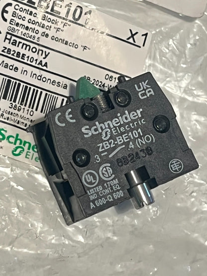 SCHNEIDER ZB2BE101 NORMALLY OPEN CONTACT BLOCK RS 815-1676 ad1m38