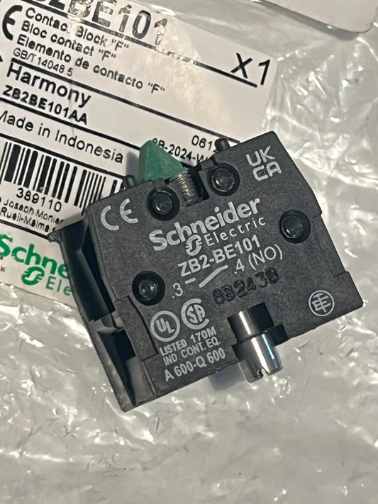 SCHNEIDER ZB2BE101 NORMALLY OPEN CONTACT BLOCK RS 815-1676 ad1m38