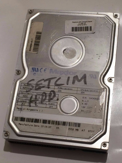 MAXTOR 82559A4 03A 23A 29A 2.5GB IDE HARD DRIVE aa4bb26
