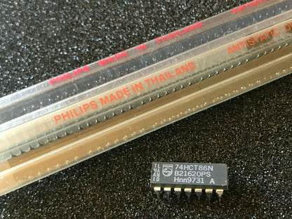 74HCT86N ORIGINAL PHILIPS QUAD EX-OR GATE CHIP UK STOCK x1 fcb27.6