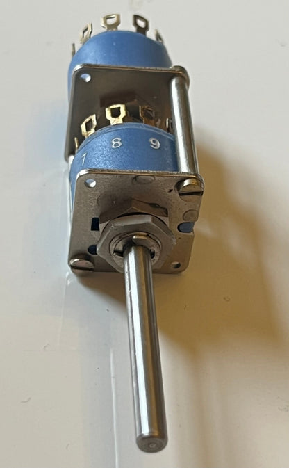 10 WAY 2 POLE NO STOP ELMA 01 SERIES MINI ROTARY SWITCH AUDIOPHILE TBA