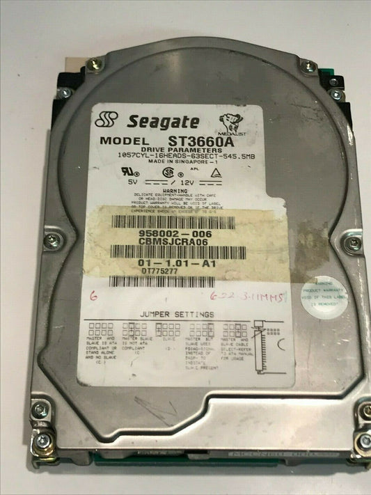 SEAGATE ST3660A 545MB IDE HARD DRIVE 958002-006 CBMSJCRA06 aa5ha5