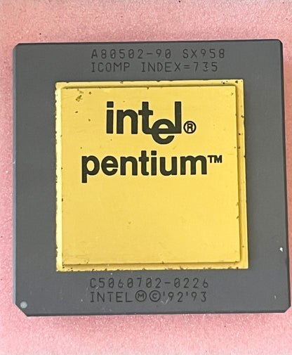 INTEL A80502-90 SX958 SOCKET 4 COLLECTIBLE PENTIUM PROCESSOR fbb15A2