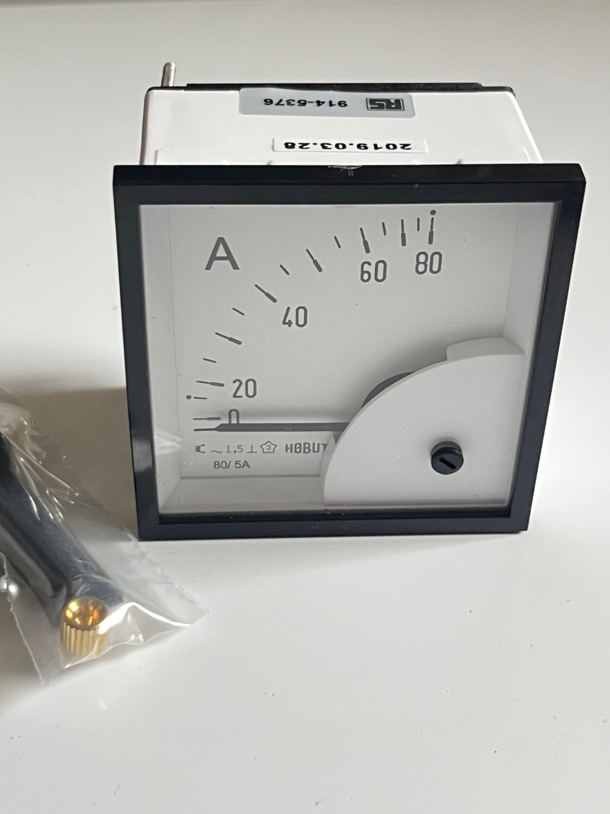 HOBUT D72SD 72mm 5A FSD 80A SCALE MOVING IRON PANEL METER UK MADE FD1D38