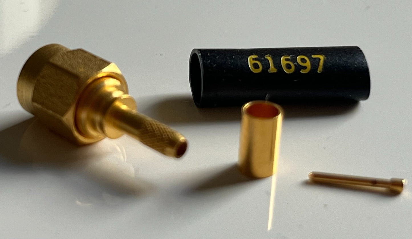 OMNI SPECTRA GOLD PLATED SMA MALE CABLE MOUNT PLUG (x1) 2031-5006-00 FD5B15