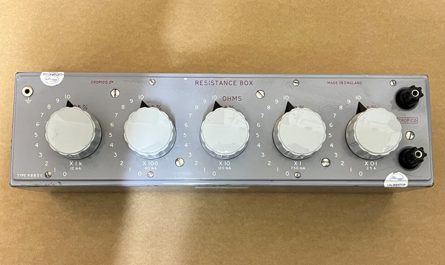 CROPICO PRECISION EXTREME ACCURACY RESISTANCE DECADE BOX 0.1R - 11.1K Ohm ad2~6