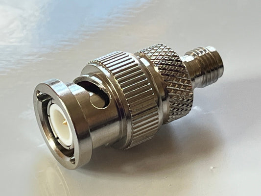 BEST QUALITY BNC TYPE MALE TO SMA FEMALE 50 OHM RF ADAPTER fcb25.20