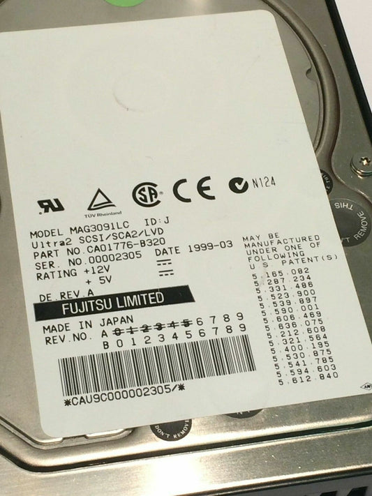 FUJITSU MAG3091LC 9.1GB SCSI ULTRA-2 HARD DRIVE CAO1776-B320 aa4cb3
