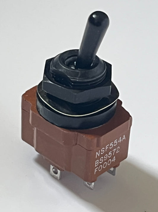MILITARY SPEC NSF 554A DPDT BLACK TOGGLE SWITCH 250Vac BS9572-F0004 fd1d5