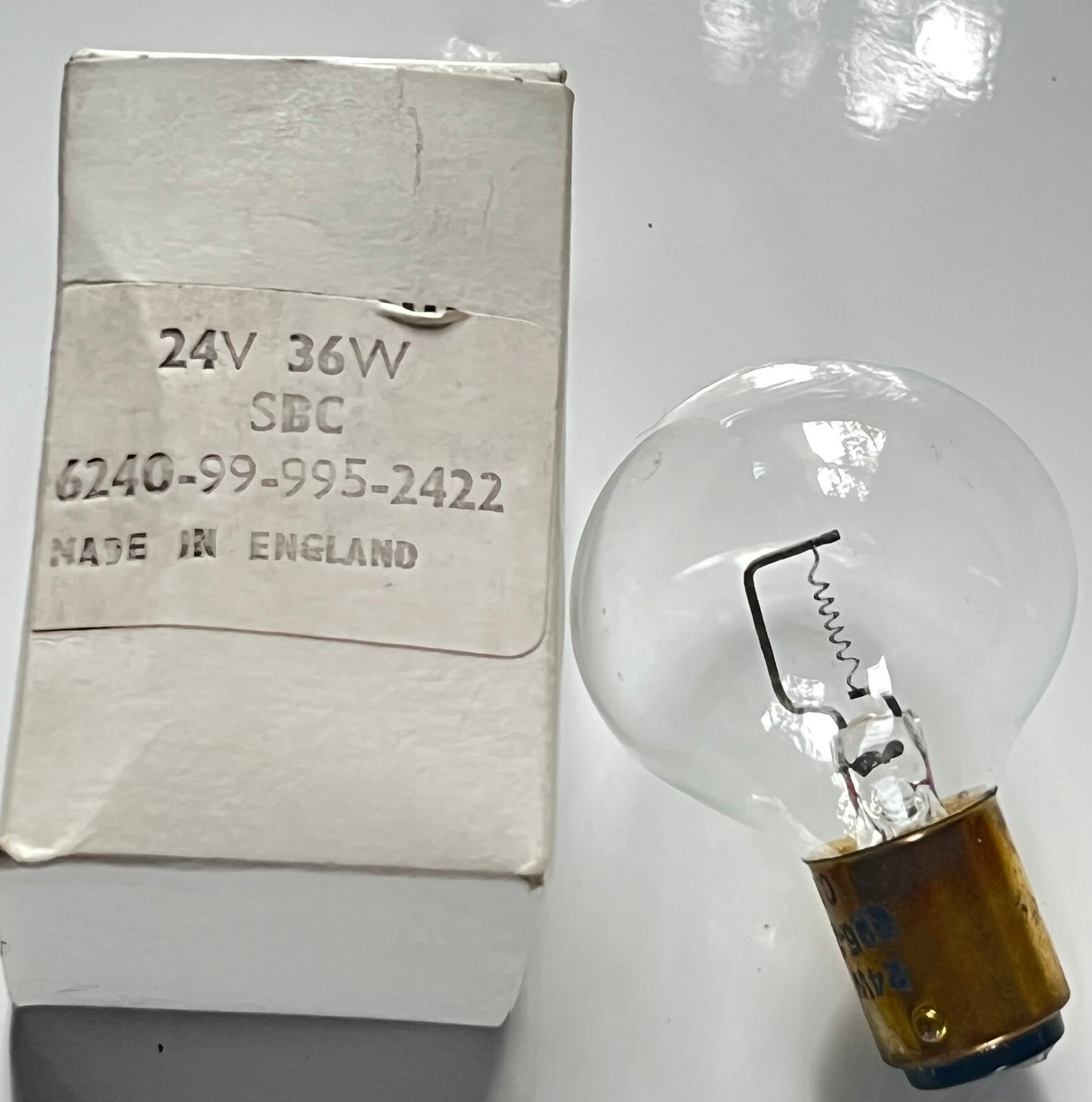 24 VOLT 36 WATT SBC BULB BUS LORRY BOAT COMMERCIAL VINTAGE LAMP C.L.B. FD6A2