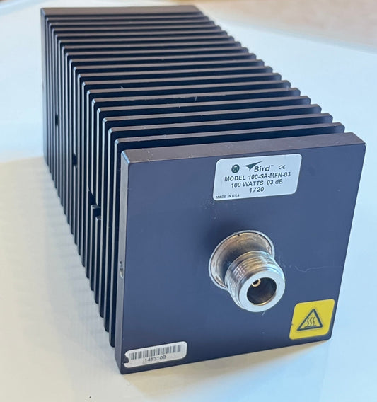 BIRD 100-SA-MFN-03 3dB 100W DC - 2.4GHz N TYPE ATTENUATOR AE1W96