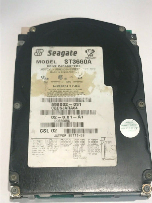 SEAGATE ST3660A 545MB IDE HARD DRIVE 958002-031 CBDSJARA04 aa5ie7