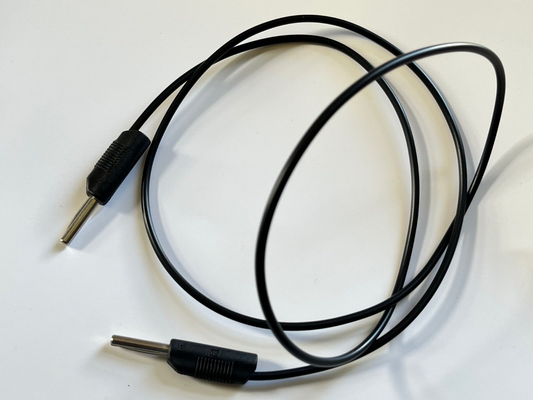RS PRO QUALITY 4MM STACKABLE BANANA PLUG TEST LEAD 1.0M LONG BLACK ad1*20