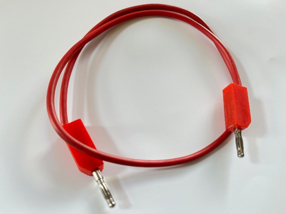 HEAVY DUTY 4MM STACKABLE BANANA PLUG SILICON TEST LEAD 50CM LONG RED ad1*22