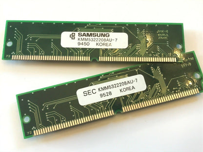 MATCHED PAIR OF 4MB 72 PIN 70NS FAST PAGE MODE NON PARITY SIMM FPM fcb13.5