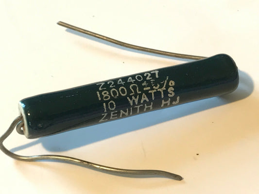 VINTAGE 1960'S WELWYN ZENITH 1800 OHM 10W 5% 1.8K WIRE WOUND RESISTOR ad1J57