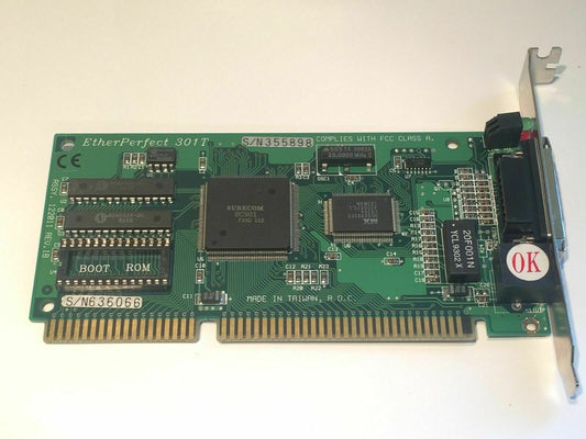 SURECOM ETHERPERFECT 301T 16 BIT ISA NETWORK ETHERNET CARD RJ45 fd3d5