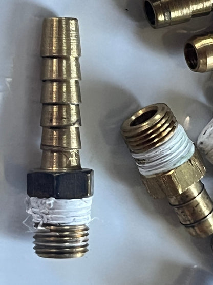 LOT OF 19 VARIOUS 1/8 THREAD PIPE INLET ADAPTERS BRASS ad1m4