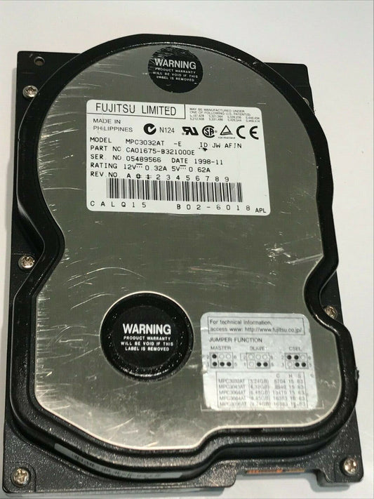 FUJITSU MPC3032AT -E 3.2GB IDE HARD DRIVE CAO1675-B321000E aa5id7