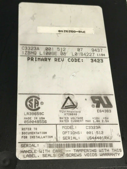 HP C3323A 001-512 3423 SCSI 50 Pin 1GB HARD DRIVE ac1b27