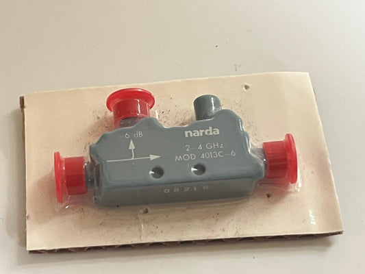 NARDA 4013C-6 SMA DIRECTIONAL COUPLER 6dB 2 - 4GHz NEW FBA10A67