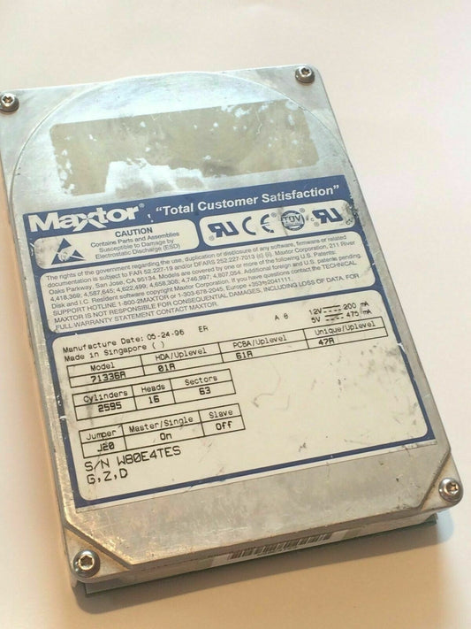 MAXTOR 71336A 01A 61A 47A 1.3GB IDE HARD DRIVE aa4ba2