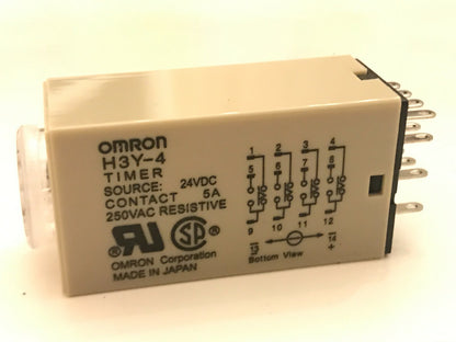 H3Y-4 24V DC MINIATURE PLUG IN TIMER 14 PIN 2 - 60 SECONDS 4 POLE 4PCO ad2G12