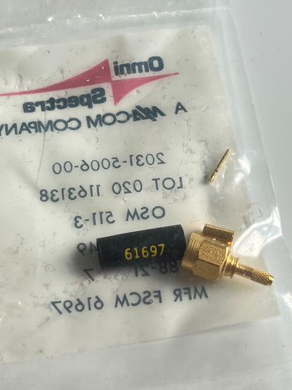 OMNI SPECTRA GOLD PLATED SMA MALE CABLE MOUNT PLUG (x1) 2031-5006-00 FD5B15